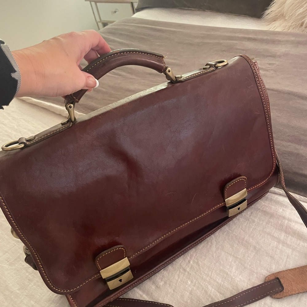Leather satchel